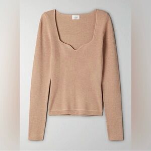 Aritzia Wilfred Tuscany sweater in gold camel